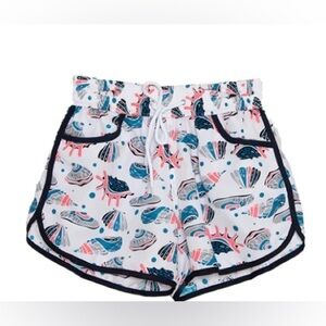 NWT Comfort-Fit Women’s Board, Volley, Swim Seashell Design Front Pocket Shorts